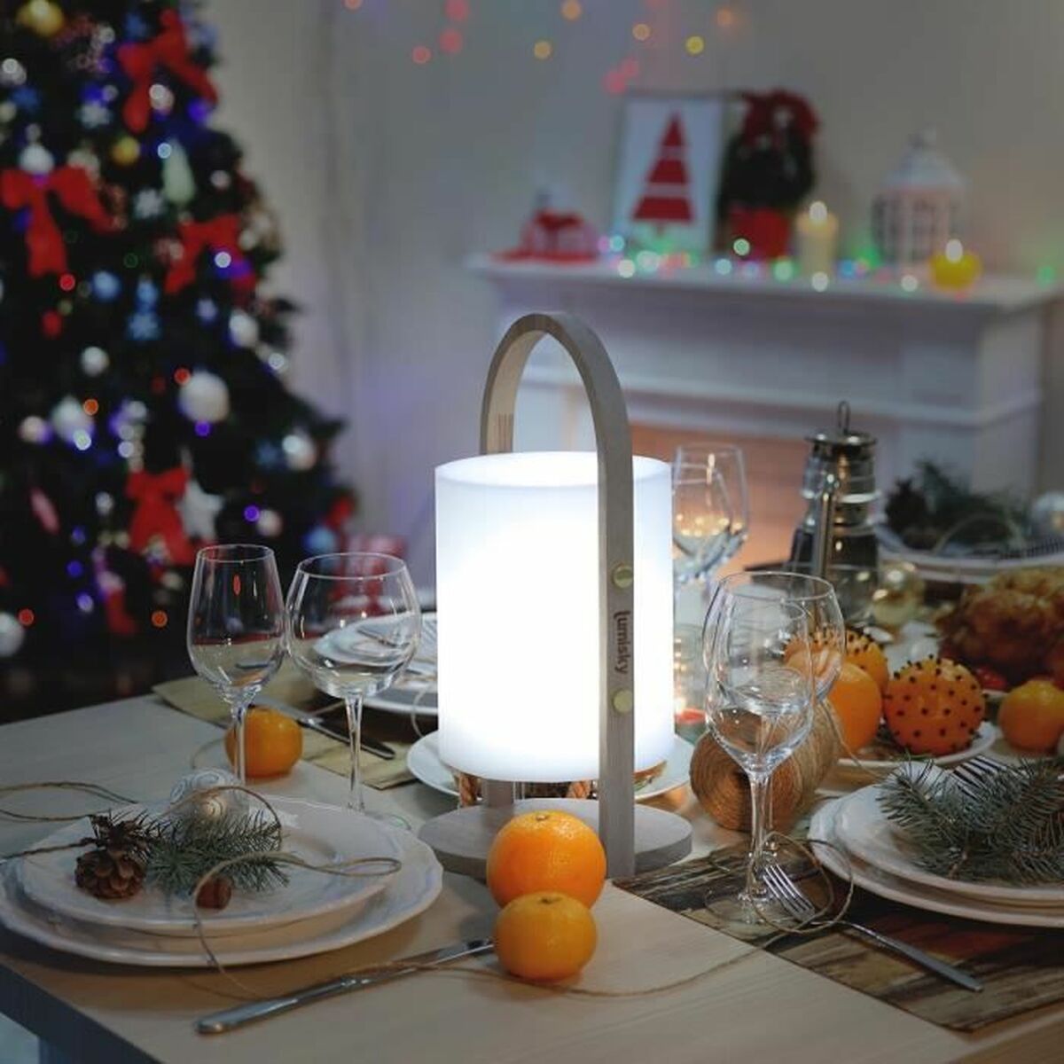 Stolní lampa Lumisky Bílý